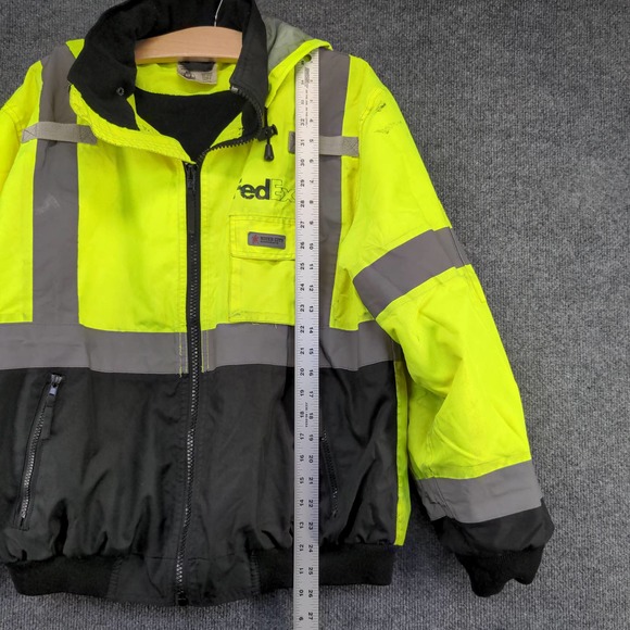 River City Garments Mens Full Zip Jacket Reflective Bright Green Size S Class 3 - Picture 4 of 16